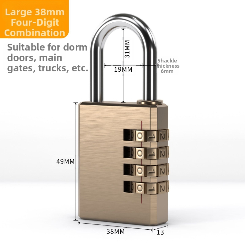 Κλειδαριά αποσκευών με αριθμητικό συνδυασμό τριών τροχών, χαλκός, μοντέλο: μικρή τρι-τροχική, πάχος ράβδου κλειδώματος 3 мм, απόσταση μεταξύ ράβδων 21 мм, τύπος: αριθμητικός, στυλ: μοντέρνος μινιμαλισμός