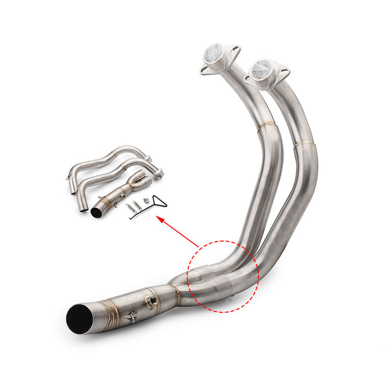 MT07 motocikla modificētā izplūdes caurule, nerūsējošais tērauds, saderīgs ar MT07