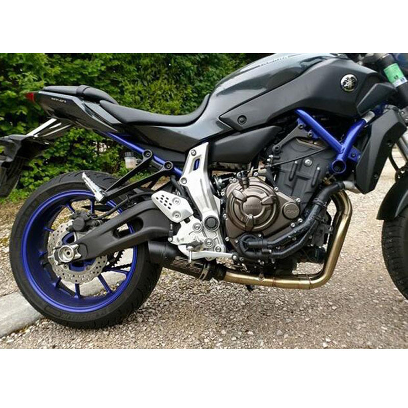 MT07 motocikla modificētā izplūdes caurule, nerūsējošais tērauds, saderīgs ar MT07