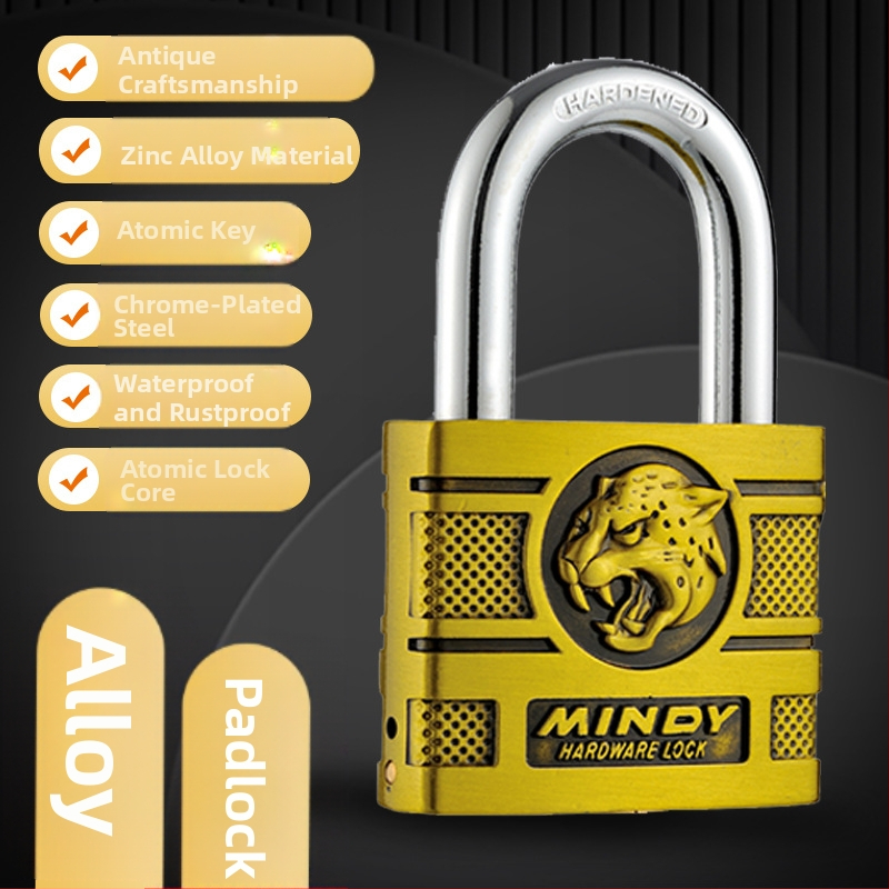 Visací zámok zinku Mindy, model A17/AF17, určený pre vonkajšie použitie na dverách domu, internáte, oknách a garážach.