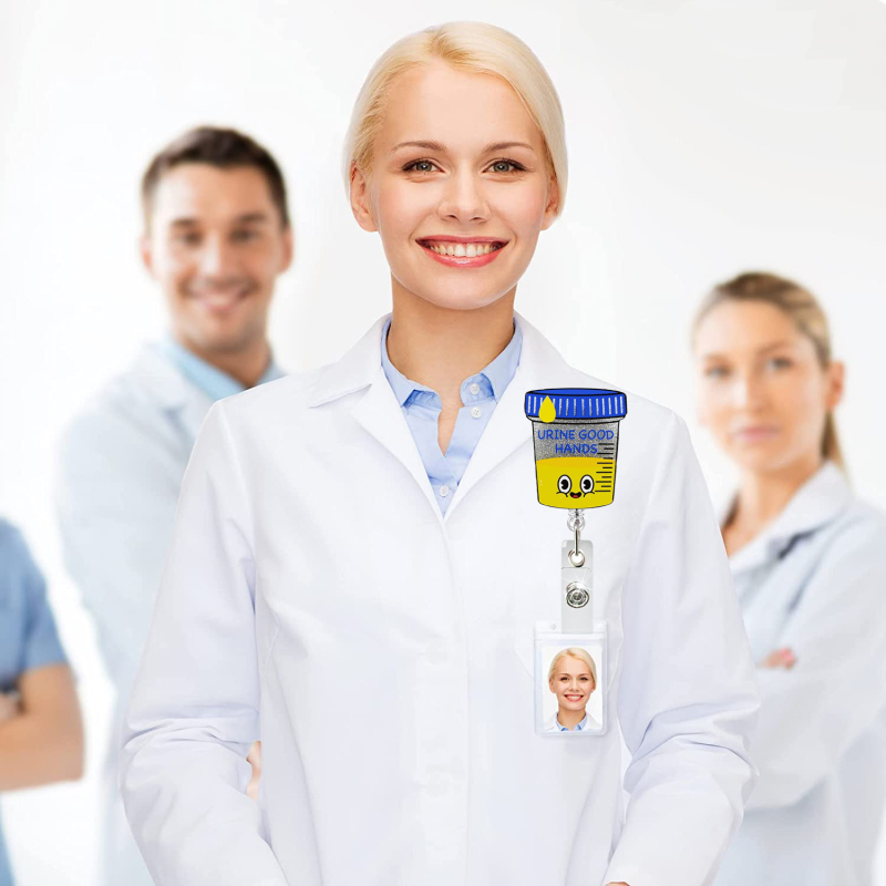 Αναδιπλώμενο ρελέ ταυτότητας σε μορφή φιάλης φαρμάκων, για γιατρούς και νοσηλευτές, ABS υλικό, περιστρεφόμενος συνδετήρας (ABS; αναδιπλούμενο; μορφή φιάλης φαρμάκων; ιατρικό θέμα; περιστρεφόμενος συνδετήρας)