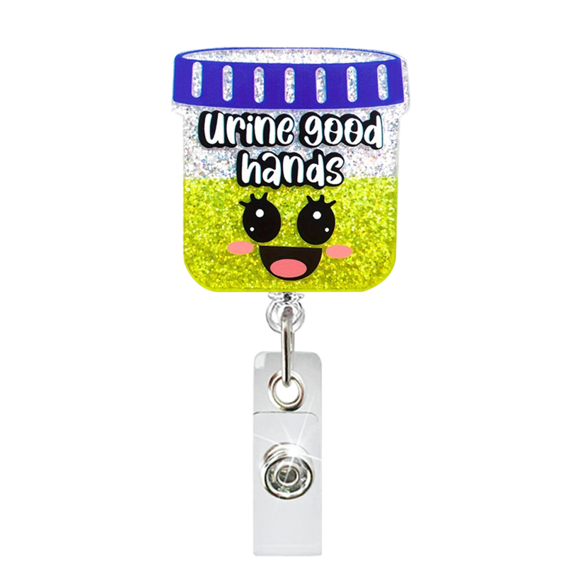 Αναδιπλώμενο ρελέ ταυτότητας σε μορφή φιάλης φαρμάκων, για γιατρούς και νοσηλευτές, ABS υλικό, περιστρεφόμενος συνδετήρας (ABS; αναδιπλούμενο; μορφή φιάλης φαρμάκων; ιατρικό θέμα; περιστρεφόμενος συνδετήρας)