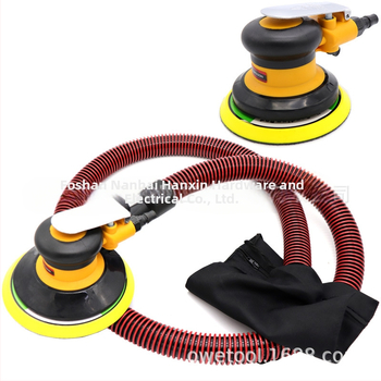 Пневматична шлайф-полировачка с вакуумен прахоуловител за метал и дърво