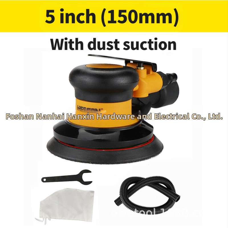 Пневматична шлайф-полировачка с вакуумен прахоуловител за метал и дърво