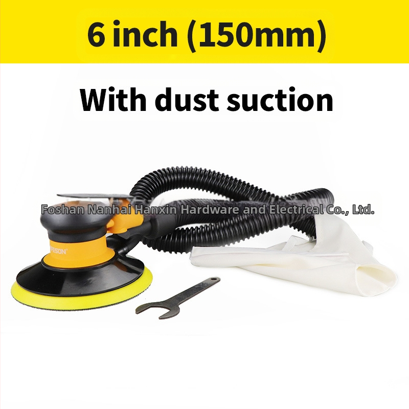 Пневматична шлайф-полировачка с вакуумен прахоуловител за метал и дърво