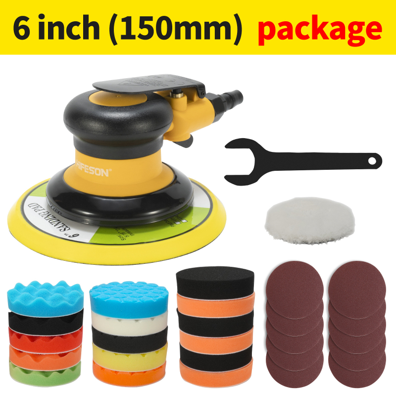 Пневматична шлайф-полировачка с вакуумен прахоуловител за метал и дърво