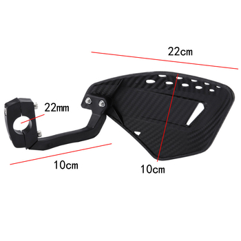Προστατευτής τιμονιού για μοτοσικλέτα εκτός δρόμου με προστασία από πτώσεις, προστασία του μοχλού φρένου και παρμπρίζ - μοντέλο: Carbon fiber double-sided windshield guard; υλικό: PP πλαστικό