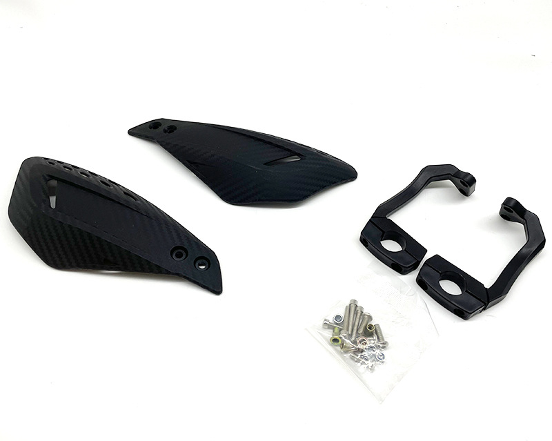 Προστατευτής τιμονιού για μοτοσικλέτα εκτός δρόμου με προστασία από πτώσεις, προστασία του μοχλού φρένου και παρμπρίζ - μοντέλο: Carbon fiber double-sided windshield guard; υλικό: PP πλαστικό