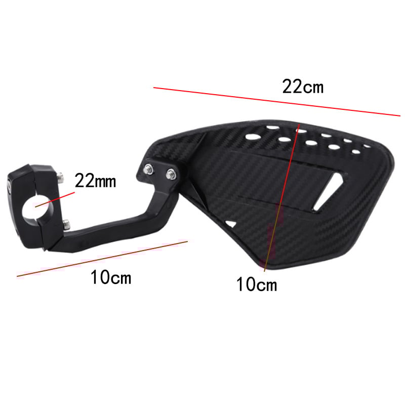 Προστατευτής τιμονιού για μοτοσικλέτα εκτός δρόμου με προστασία από πτώσεις, προστασία του μοχλού φρένου και παρμπρίζ - μοντέλο: Carbon fiber double-sided windshield guard; υλικό: PP πλαστικό