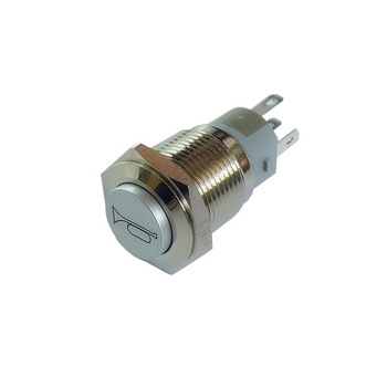 A1816mm бутон за клаксон, метален, 12V–24V с LED, IP67 водоустойчив, за автомобили, електрически автомобили и мотори