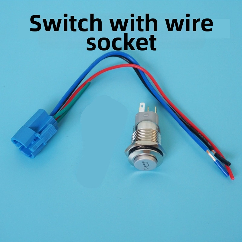 A1816mm бутон за клаксон, метален, 12V–24V с LED, IP67 водоустойчив, за автомобили, електрически автомобили и мотори