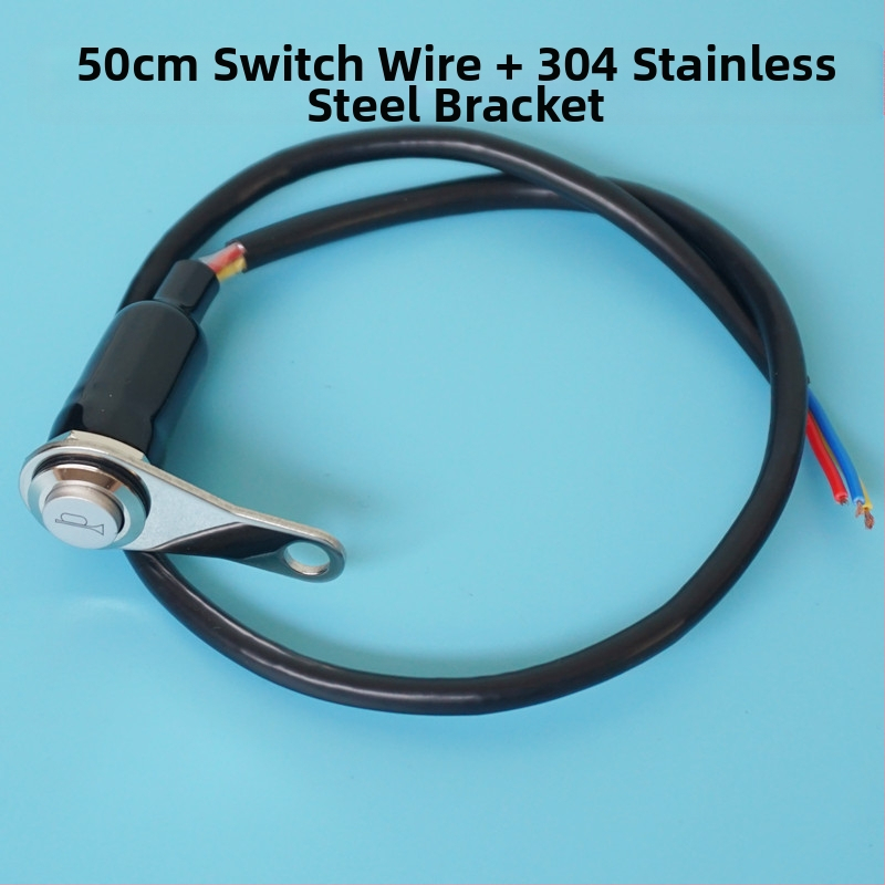A1816mm бутон за клаксон, метален, 12V–24V с LED, IP67 водоустойчив, за автомобили, електрически автомобили и мотори