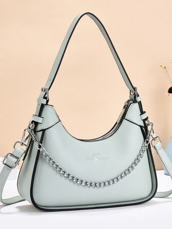 Τσαντάκι σε σχήμα dumpling για τον ώμο, PU, αλυσίδα, φερμουάρ, επένδυση πολυεστέρα, θήκη για κινητό, εσωτερική θήκη, μια ιμάντας — Άνοιξη 2025