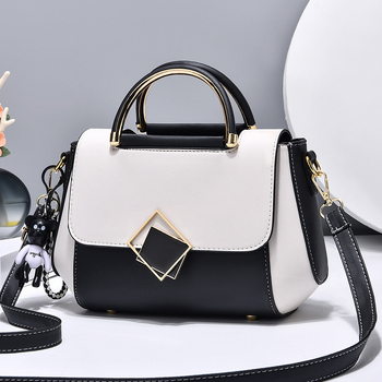 Τσάντα στον ώμο για γυναίκες, PU δέρμα, μικρή τετράγωνη τσάντα, οριζόντια μορφή, κλείσιμο με κλειδαριά