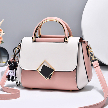 Τσάντα στον ώμο για γυναίκες, PU δέρμα, μικρή τετράγωνη τσάντα, οριζόντια μορφή, κλείσιμο με κλειδαριά