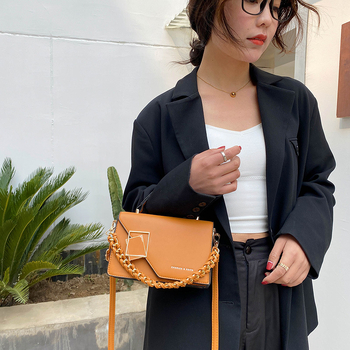 Τσάντα – street trend, PU, μικρή τετράγωνη τσάντα με μαγνητικό κούμπωμα, μία ιμάντας ώμου