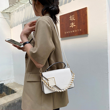 Τσάντα – street trend, PU, μικρή τετράγωνη τσάντα με μαγνητικό κούμπωμα, μία ιμάντας ώμου