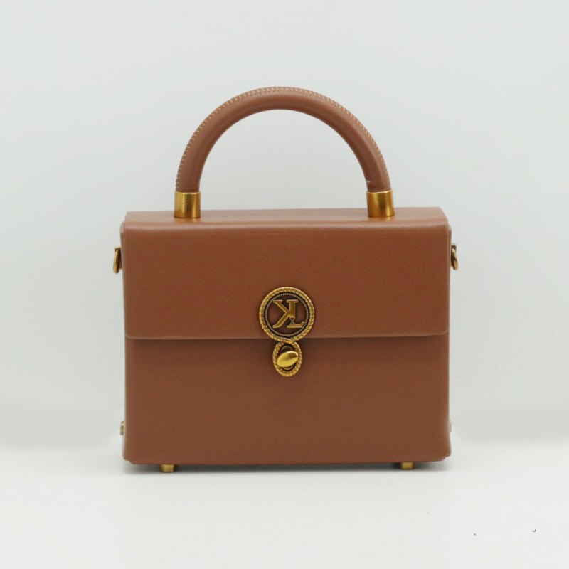 Ženska torbica od PU kože, horizontalnog kvadratnog oblika, otvaranje na kopču, stil: književno-umjetnički nacionalni stil, s unutarnjim slojem