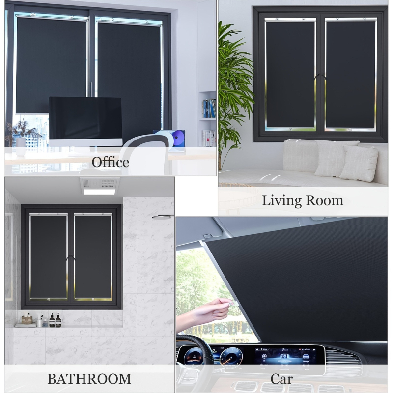 Слънцезащитна щора за автомобил, разтегателна с вакуумно закрепване, без пробиване, PVC, универсален модел, персонализация и печат на лого