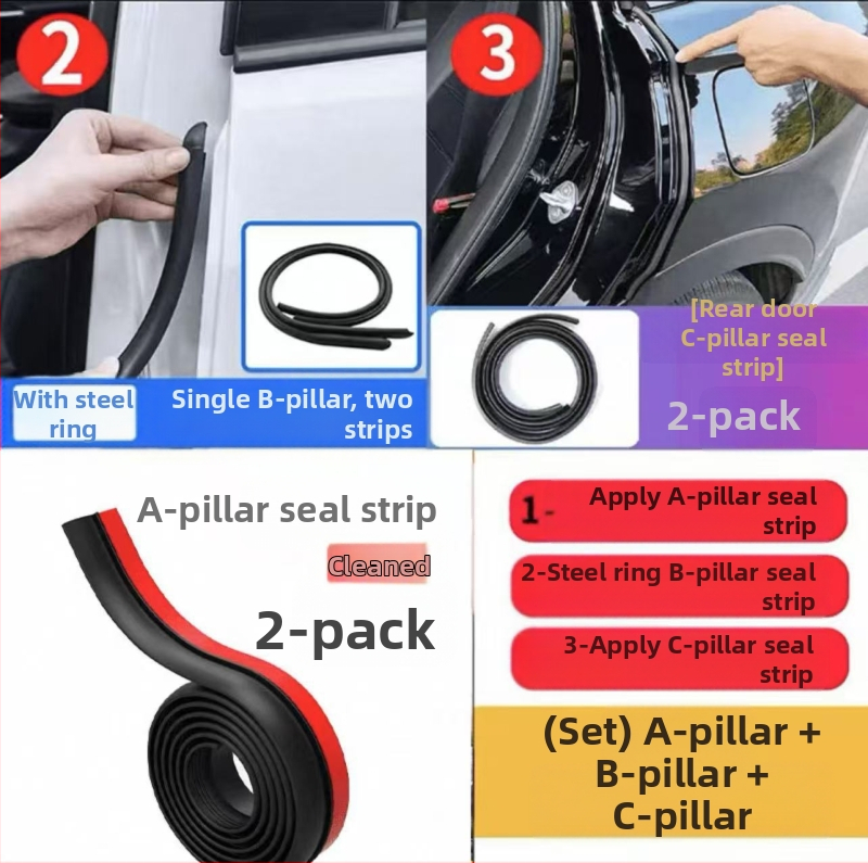 Automobiļa blīvgumija B-staba vietai, gumas materiāls, pret vēju un putekļiem, trokšņa izolācija, vispārēja saderība