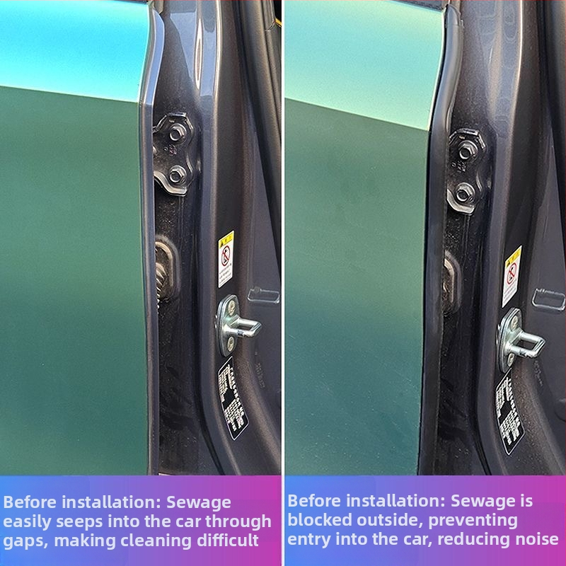 Автомобилен уплътнител за B-колона, гумен, ветро- и прахоозащита, звукоизолация, обща съвместимост