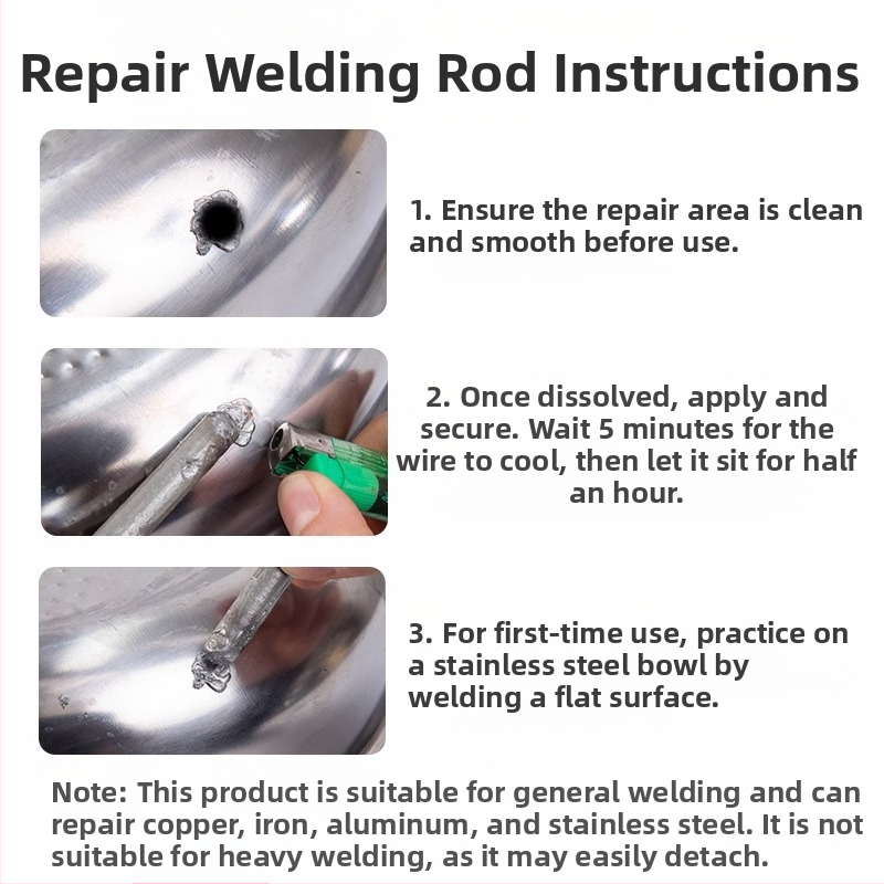 Kućno zavarivanje – niskotemperaturna elektroda za zavarivanje, za nehrđajući čelik, bakar, željezo i plastične cijevi, spremnik vode