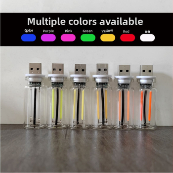 USB nakts gaisma ar skārienvadību – stikla lampiņa nakts galdiņam un automašīnas atmosfērai, Modelis 352, Jauda 5, Spriegums 5