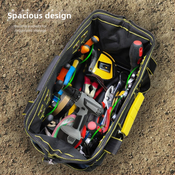 Θήκη εργαλείων για ηλεκτρολόγους και ξυλουργούς, καμβά 1680D, αδιάβροχη και ανθεκτική στη φθορά, χωρητικότητα 10L, φόρτος 15kg