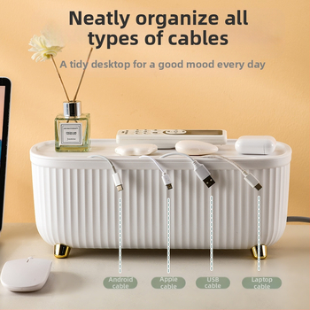 Κουτί αποθήκευσης καλωδίων με καπάκι – ABS πλαστικό, 5 L χωρητικότητα, οργάνωση καλωδίων και φορτιστών