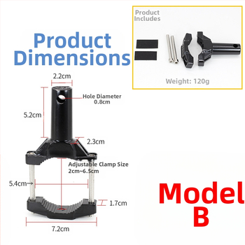 Πλαίσιο τοποθέτησης φανού μοτοσικλέτας με επεκτεινόμενη στήριξη, κλιπ σωλήνα και κραταστή φανού για τον μπροστινό φέρινγκ