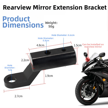 Πλαίσιο τοποθέτησης φανού μοτοσικλέτας με επεκτεινόμενη στήριξη, κλιπ σωλήνα και κραταστή φανού για τον μπροστινό φέρινγκ