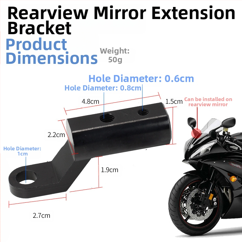 Πλαίσιο τοποθέτησης φανού μοτοσικλέτας με επεκτεινόμενη στήριξη, κλιπ σωλήνα και κραταστή φανού για τον μπροστινό φέρινγκ