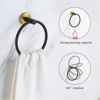 Whale Cheng метален седемчастен комплект за баня с държач за кърпи, лого отпечатано, персонализация по поръчка