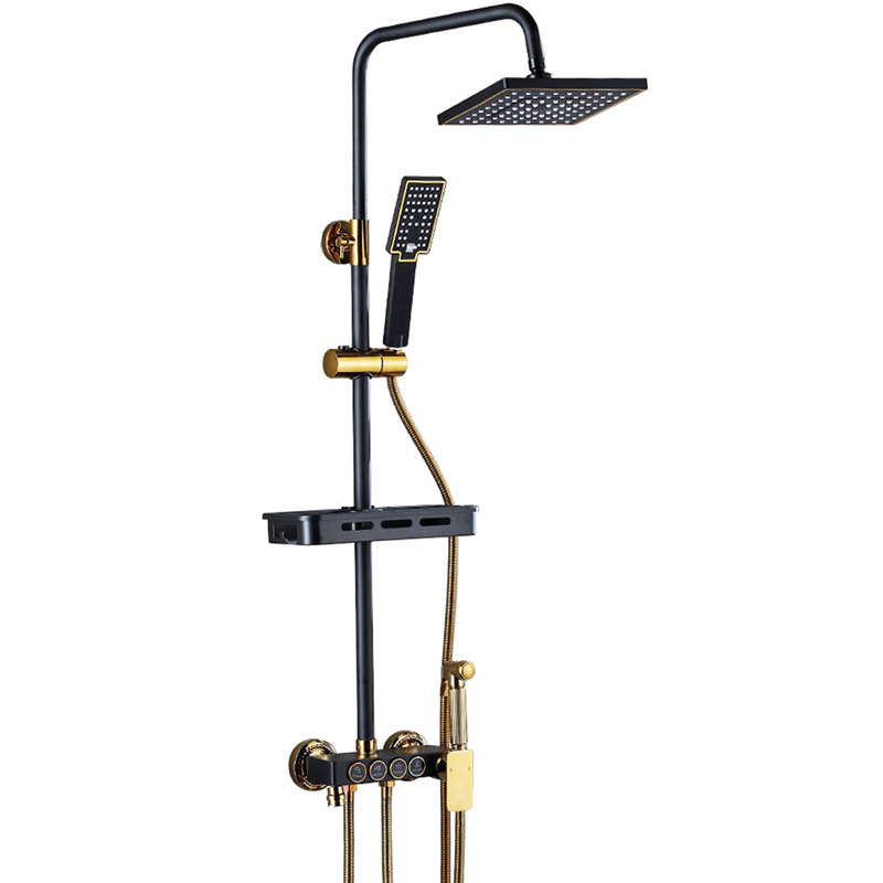 Σετ ντους με σώμα από ορείχαλκο, εγκατάσταση σε τοίχο, έλεγχος θερμοκρασίας με ψηφιακή οθόνη, σταθερή θερμοκρασία, μοντέλο KABEI-JS61