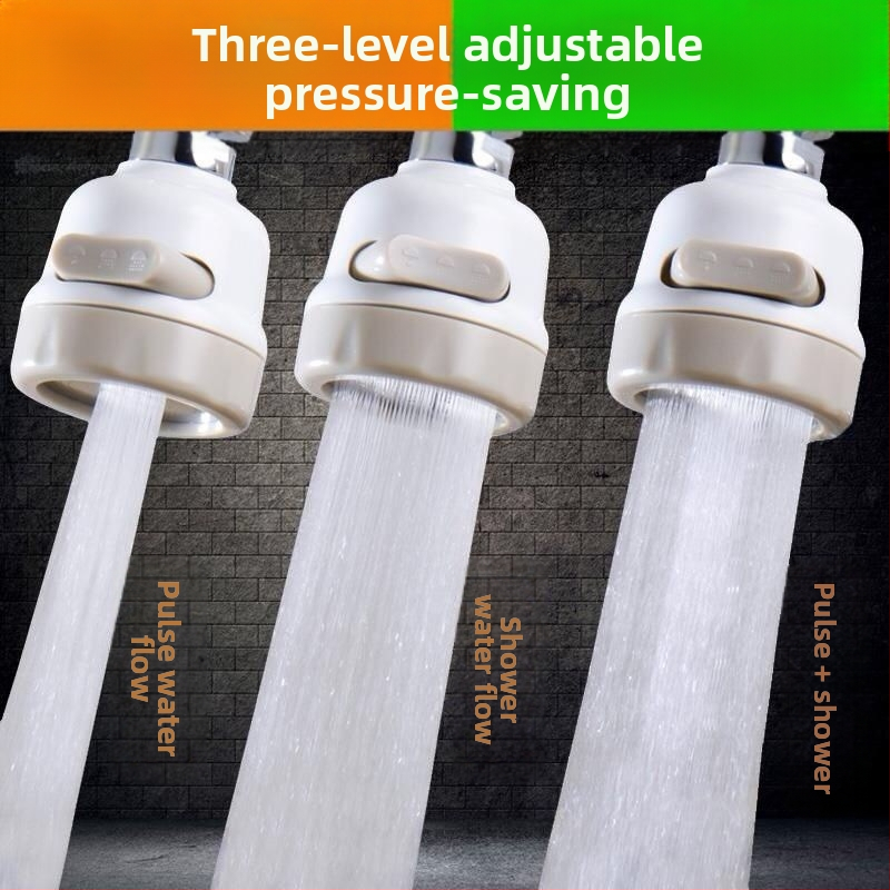 Кран-бустер и филтър за вода за кухнята, ABS, 22/24 резба, модел 077, преносим