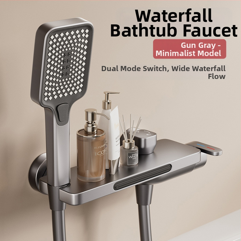 Βρύση μπανιέρας (Εγκατάσταση στον τοίχο; Μικτή βρύση; Κεραμικός πυρήνας βαλβίνας; Μέρος από χαλκό; Μοντέλο HSQ176)