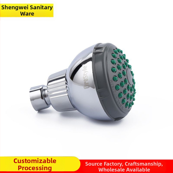 Ντουζ κεφαλή με εξοικονόμηση νερού, κορυφαίο ψεκασμό, ABS, στρογγυλό σχήμα, SW-3037, χρωμυωμένο