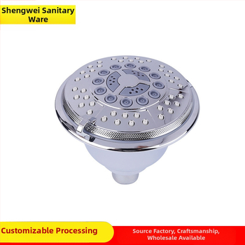 Ντουζ κεφαλή με εξοικονόμηση νερού, κορυφαίο ψεκασμό, ABS, στρογγυλό σχήμα, SW-3037, χρωμυωμένο