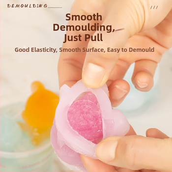 Φόρμα πάγου σε σχήμα αρκούδας από σιλικόνη με καπάκι, τροφίμου ποιότητας, χωρητικότητα 100 ml, εύκολη αποδέσμευση