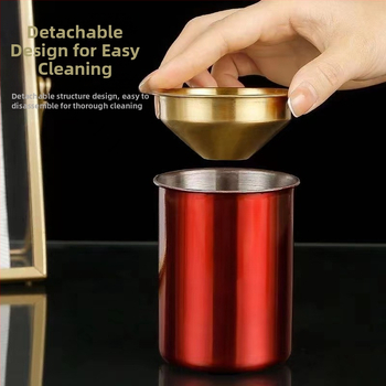 Nerūsējošā tērauda pepeljārs ar vāciņu – mājām un birojam, novērš pelnu izkliedi