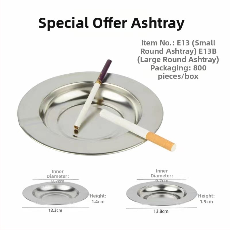 Nerūsējošā tērauda pepeljārs ar vāciņu – mājām un birojam, novērš pelnu izkliedi