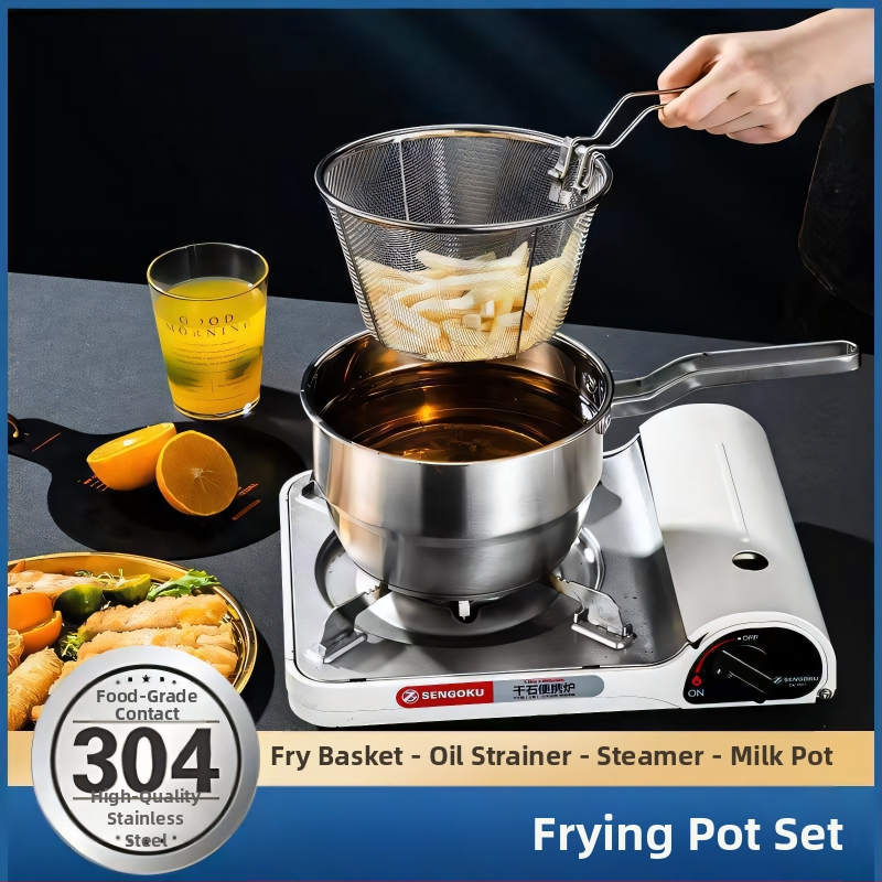 Πολυλειτουργική κατσαρόλα από ανοξείδωτο χάλυβα 304, διπλό πάτο, μεταλλικό καπάκι, κατάλληλη για όλες τις εστίες