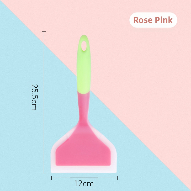 Leban spatulă de bucătărie din silicon — silicon alimentar, rezistent la temperaturi înalte, antiaderentă, anti-alunecare, protecție împotriva arsurilor