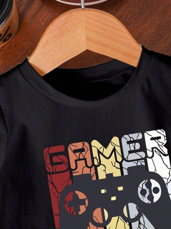 Детски летен двучастов комплект: Тениска с къс ръкав и къси панталони – унисекс; полиестер 95%+, кръгло деколте, меко обработване