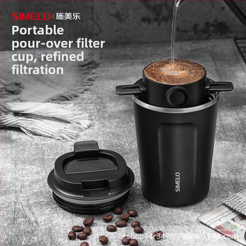 SIMELO Φίλτρο καφέ pour-over από ανοξείδωτο ατσάλι 304, αναδιπλούμενο, για οικιακή χρήση