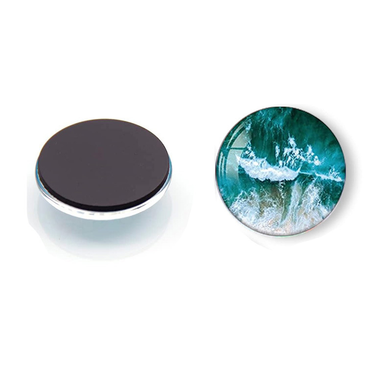 Γυάλινοι μαγνήτες ψυγείου, σετ 16 τεμαχίων – εξατομικευμένος σχεδιασμός με σκηνή κυμάτων της θάλασσας, μαλακός μαγνήτης