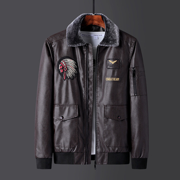 Ανδρικό PU δερμάτινο μπουφάν, με πέτο γιακά, φερμουάρ εμπρός, κοντή γραμμή, αθλητικό στυλ