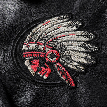 Ανδρικό PU δερμάτινο μπουφάν, με πέτο γιακά, φερμουάρ εμπρός, κοντή γραμμή, αθλητικό στυλ