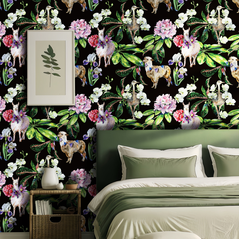 Funlife samoljepljiva PVC tapeta za zid s floralnim uzorkom, vodootporna i otporna na masnoće