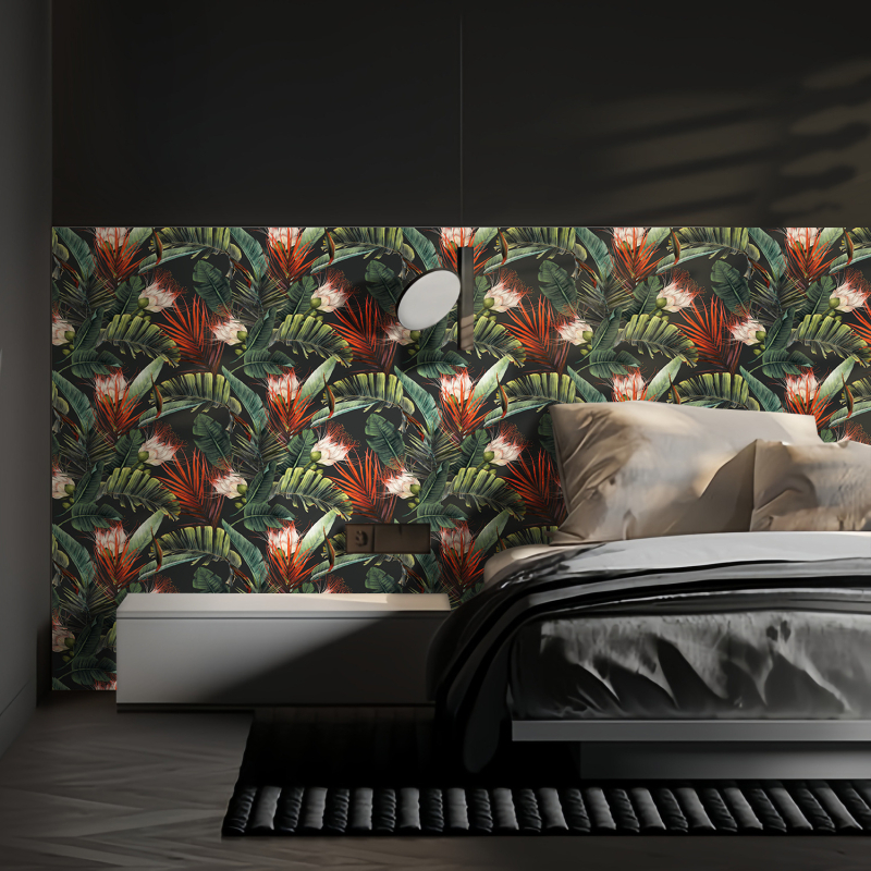 Funlife samoljepljiva PVC tapeta za zid s floralnim uzorkom, vodootporna i otporna na masnoće